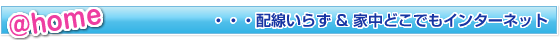 配線いらず・家中どこでもインターネット